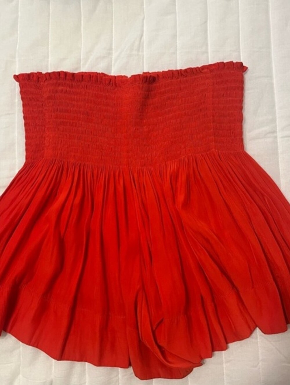 C'isa Red Smocked Mini Skort Size Med